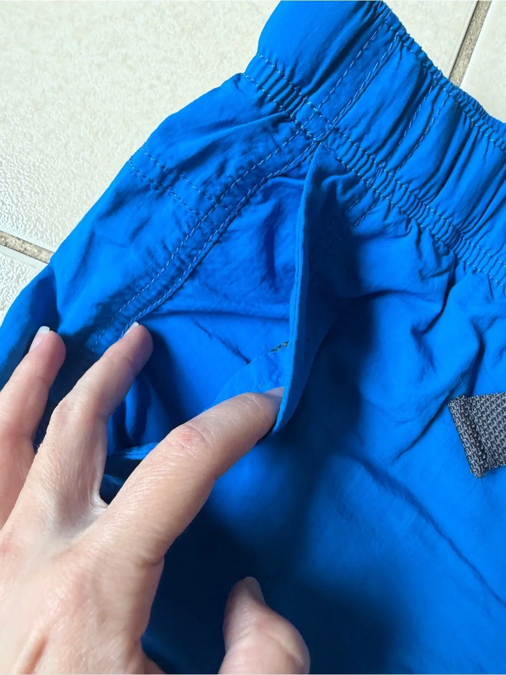 Columbia Mens Cargo Shorts S Packable Blue Belted Mesh Liner Nylon Swim Hiking